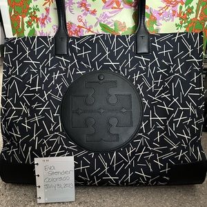 Tory Buch Ella Tote - Matchsticks (black)